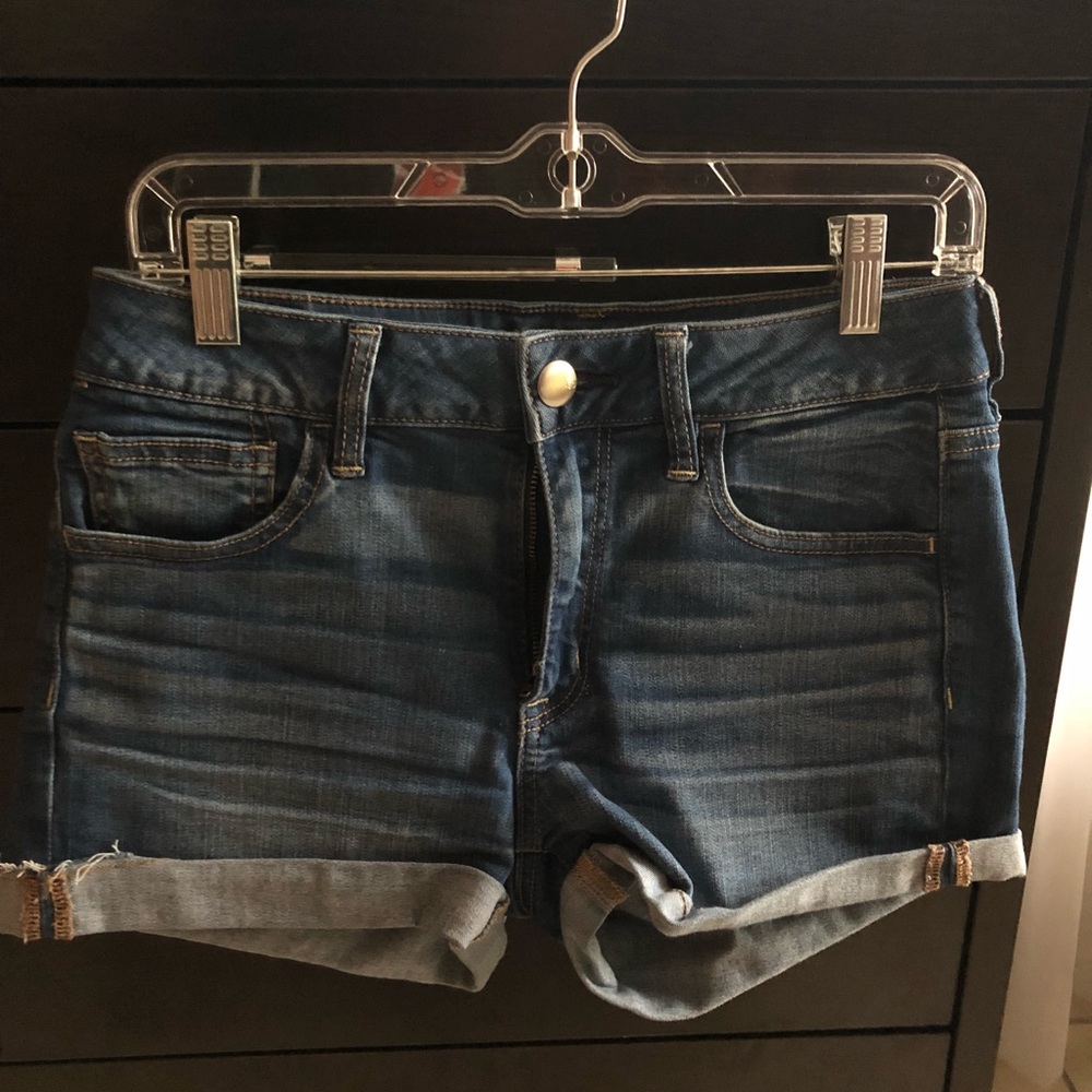Super stretch denim shorts